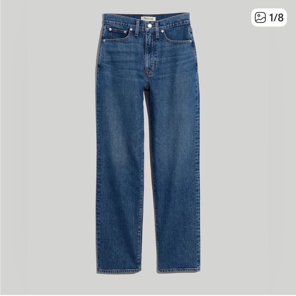 New Madewell perfect vintage straight Jean montauk Blue Denim Jeans